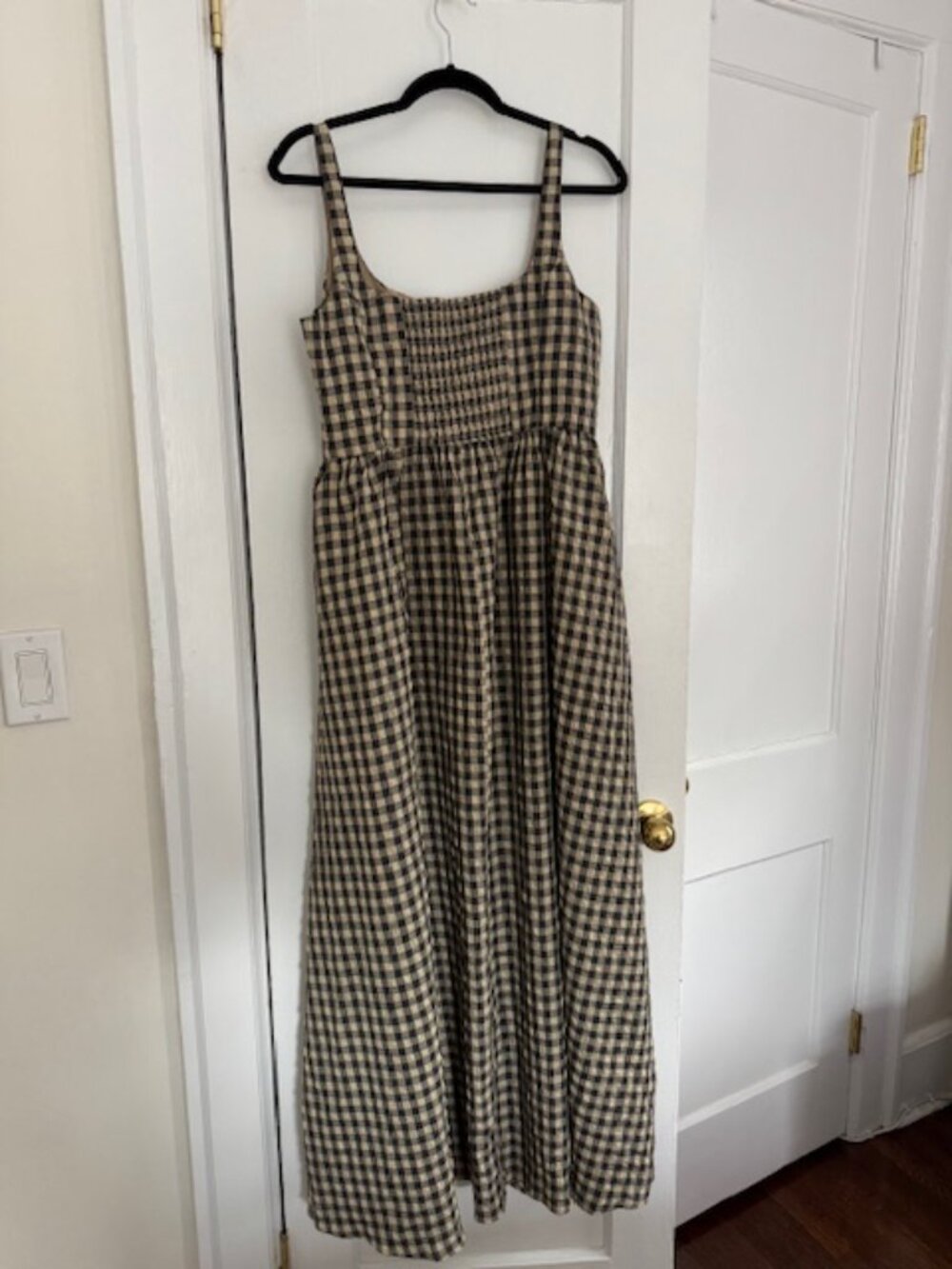 Princess Polly Cartmel Maxi dress size 10 black and cream check - Picture 2 of 2